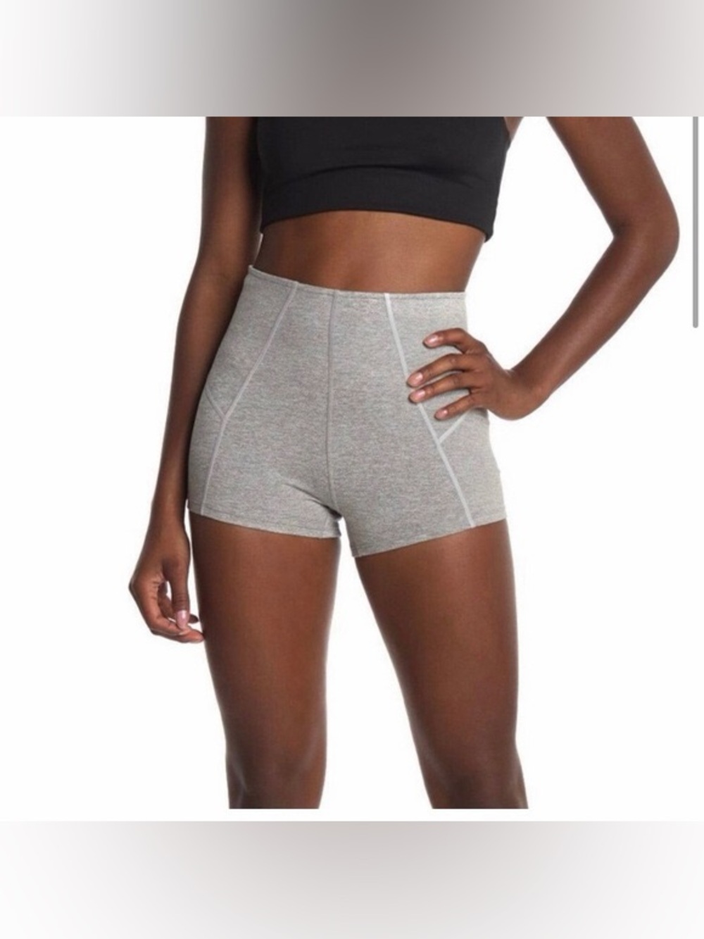 Free people FP Movement You’re a peach shorty biker shorts gray high waist